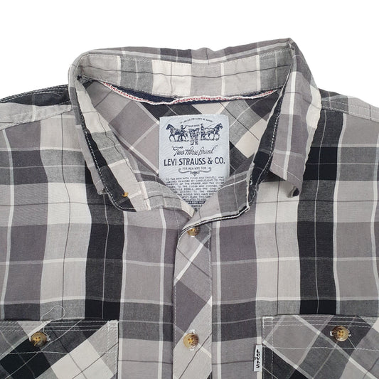 Mens Grey Levis Long Sleeve Shirt