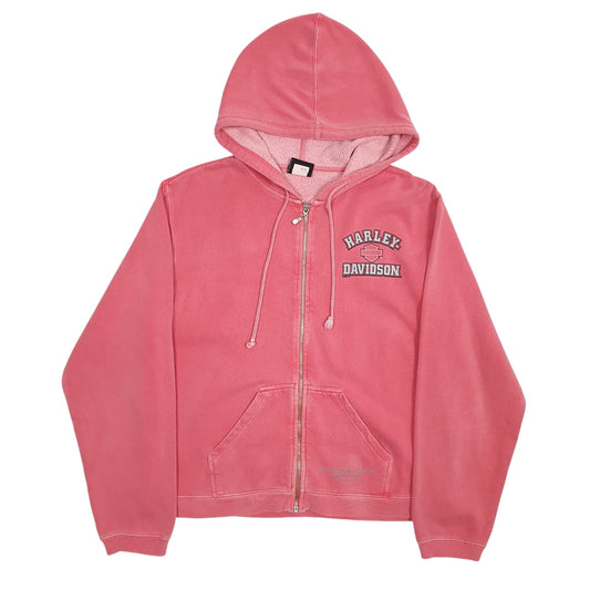 Womens Pink Harley Davidson Full Zip Jumper