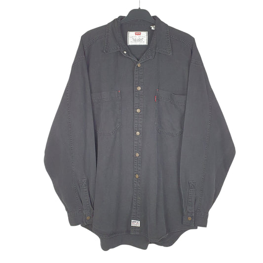 Mens Black Levis Denim Jeans Vintage Red Tab Overshirt Shacket Long Sleeve Shirt