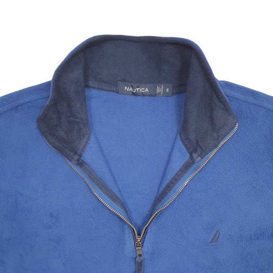 Mens Blue Nautica Quarter Zip Jumper
