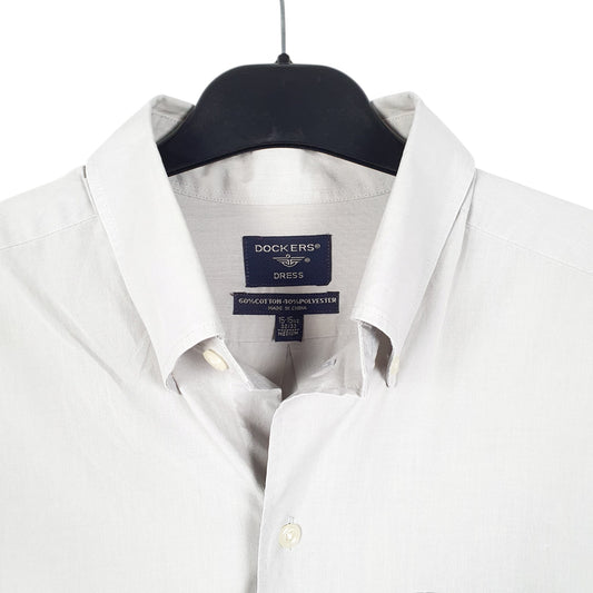 Mens Grey Dockers Dress Long Sleeve Shirt