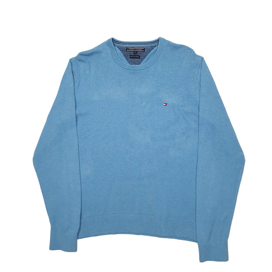 Mens Blue Tommy Hilfiger Knit Crewneck Jumper