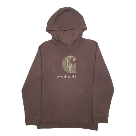 Womens Brown Carhartt Workwear Hoodie Jumper