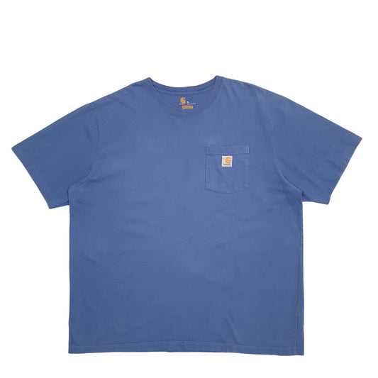 Mens Blue Carhartt Short Sleeve T Shirt