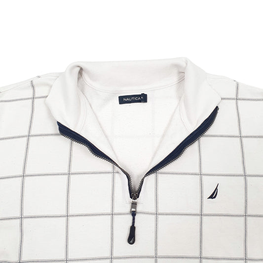 Womens White Nautica Quarter Zip Jumper