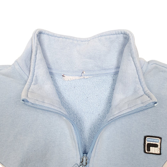 Womens Black Fila Quarter Zip Jumper