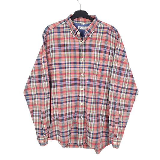 Mens Pink Nautica Long Sleeve Shirt