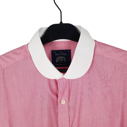 Mens Pink The Saville Row Co Long Sleeve Shirt