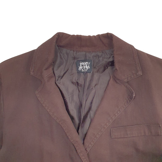 Womens Brown Jean Works & Co Coat