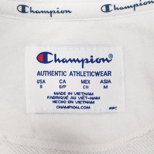 Womens White Champion Crewneck Jumper