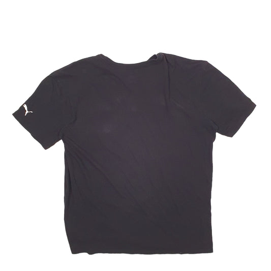 Mens Black Puma Spellout Short Sleeve T Shirt