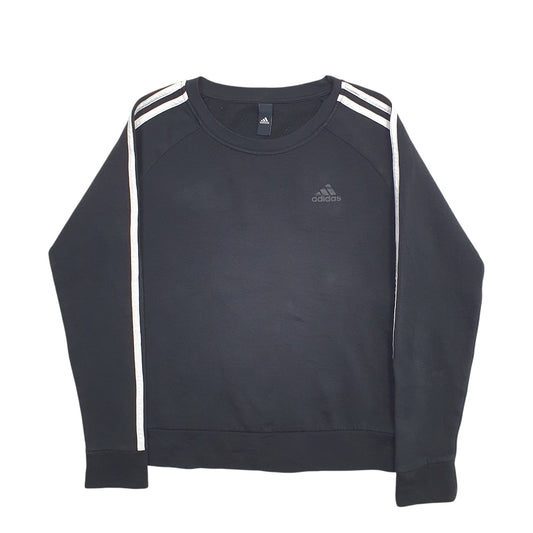 Womens Black Adidas Crewneck Jumper