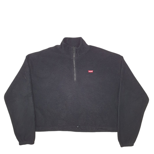 Womens Black Levis Quarter Zip Jumper