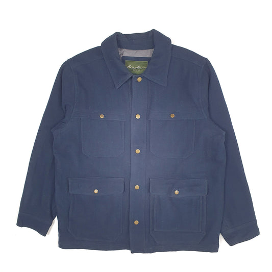 Mens Navy Eddie Bauer Cruiser CPO Shacket Coat