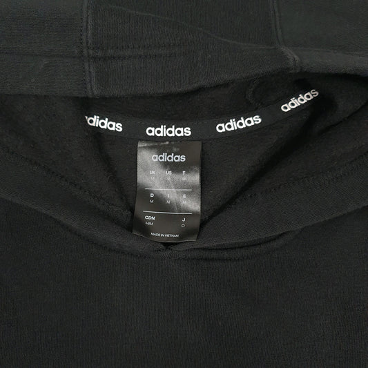 Mens Black Adidas Spellout Hoodie Jumper