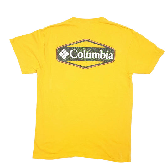 Mens Yellow Columbia Sportswear Short Sleeve T Shirt