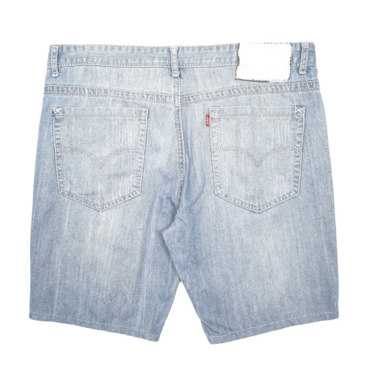 Mens Blue Levis Jorts Distressed Denim Shorts