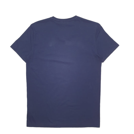 Mens Navy Lacoste Short Sleeve T Shirt