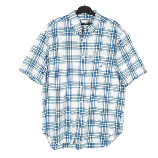 Mens Blue Nautica Short Sleeve Shirt
