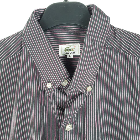 Mens Black Lacoste Long Sleeve Shirt