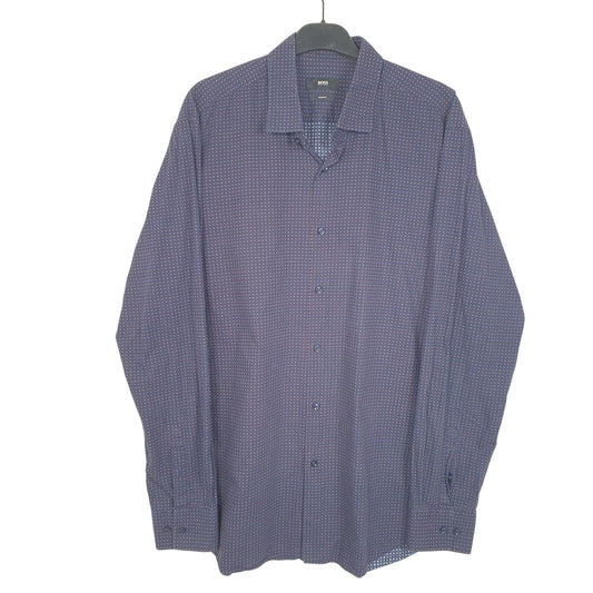 Mens Navy Hugo Boss Long Sleeve Shirt