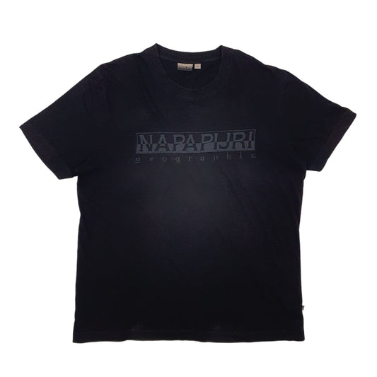 Mens Black Napapijri Geographic Short Sleeve T Shirt