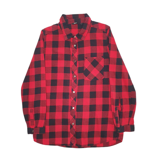 Mens Red Cool Cat Long Sleeve Shirt