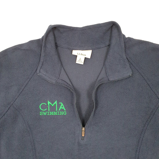 Womens Navy LL Bean Quarter Zip Jumper