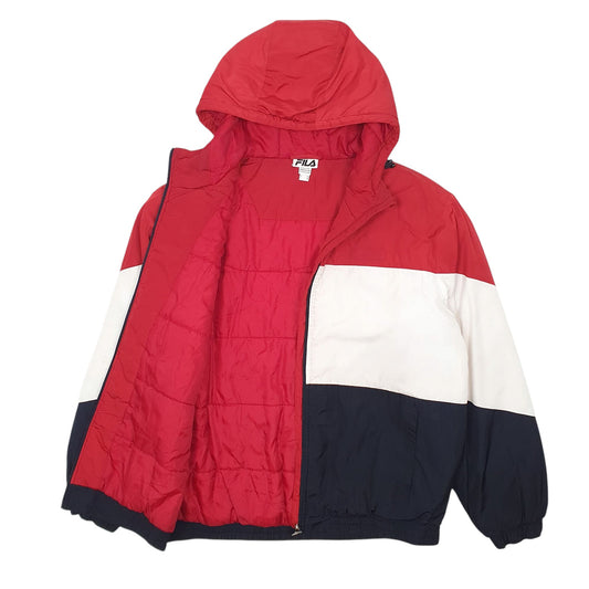 Mens White Fila Coat