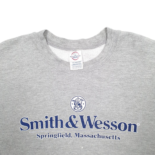 Mens Grey Delta Smith & Wesson Springfield Massachusetts Guns Crewneck Jumper