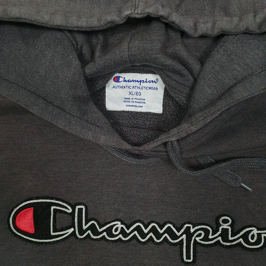 Mens Grey Champion Hoodie Jumper