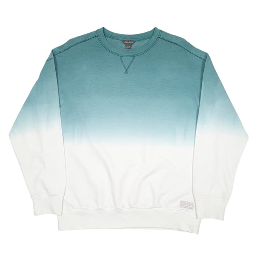 Womens Green Eddie Bauer Fade Crewneck Jumper