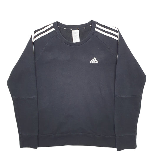 Womens Black Adidas Crewneck Jumper