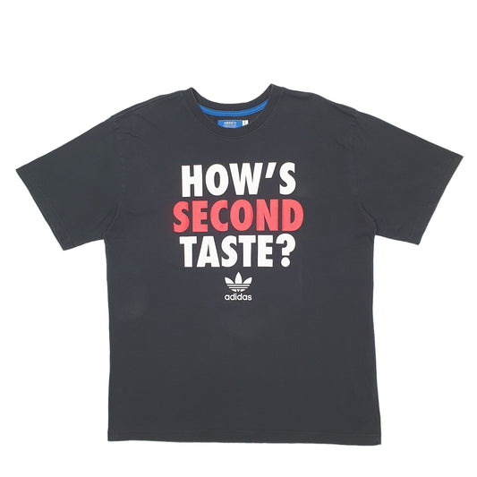 Mens Black Adidas Spellout Short Sleeve T Shirt