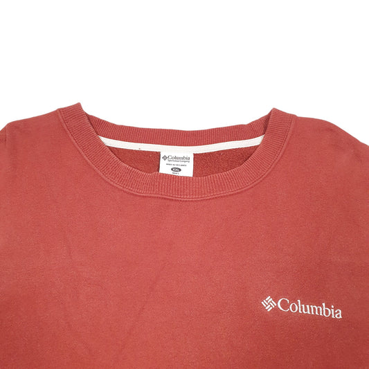 Mens Red Columbia Sportswear Crewneck Jumper