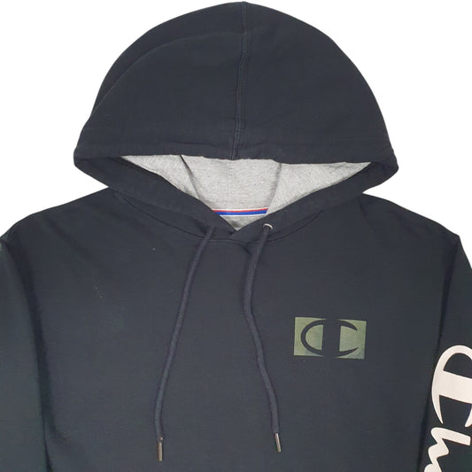 Mens Black Champion Hoodie Jumper