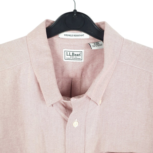 Mens Red L.L.Bean Oxford Short Sleeve Shirt