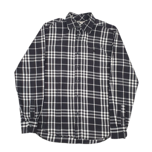 Mens Black Burberry Long Sleeve Shirt