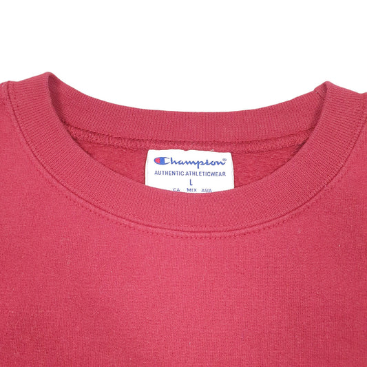 Mens Burgundy Champion Colgate Spellout USA Sweat Crewneck Jumper