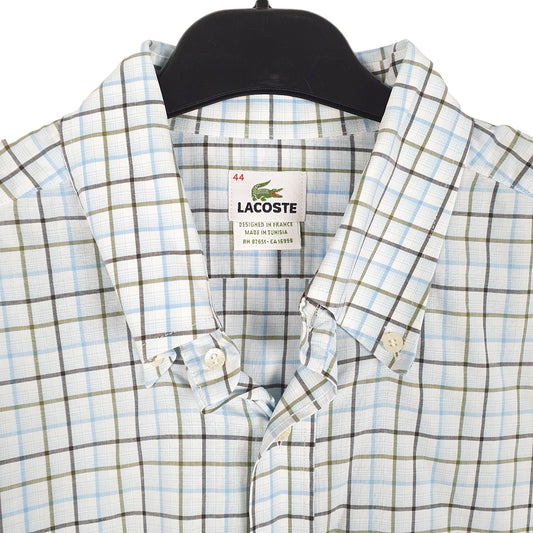 Mens Blue Lacoste Long Sleeve Shirt