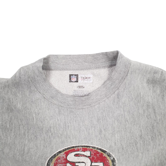 Mens Grey NFL San Francisco 49ers Football Crewneck Jumper