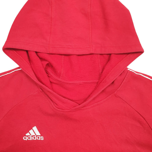 Mens Red Adidas Hoodie Jumper
