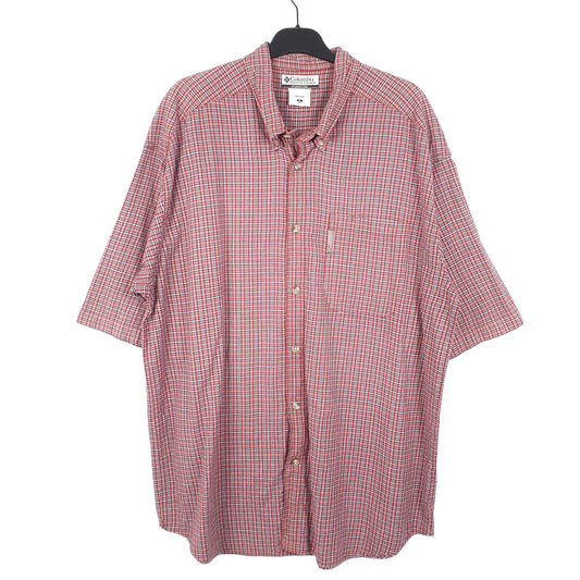 Mens Red Columbia Sportswear Short Sleeve Shirt