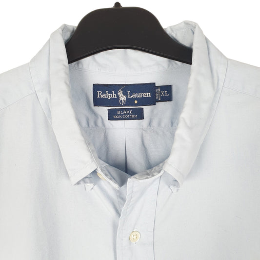 Mens Blue Ralph Lauren Oxford Short Sleeve Shirt