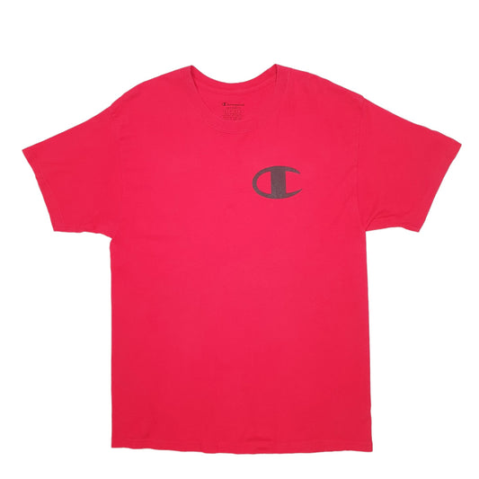 Mens Red Champion Short Sleeve T Shirt