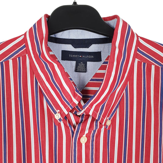 Mens Red Tommy Hilfiger Long Sleeve Shirt