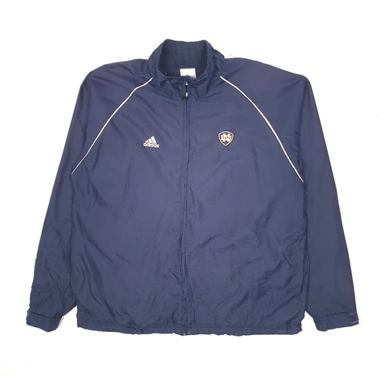 Mens Navy Adidas Notre Dame Coat