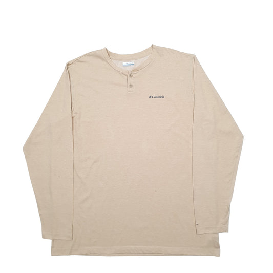 Mens Cream Columbia Sportswear Long Sleeve T Shirt