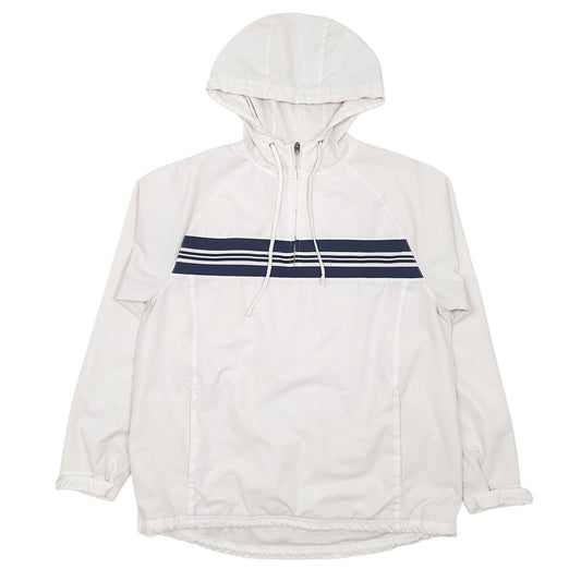 Womens White Reebok Quarter Zip Coat