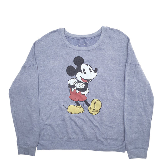 Womens Blue Disney Mickey Mouse Crewneck Jumper